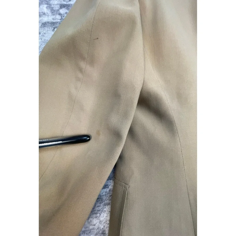 Vtg Carey Military Officer Jacket Mens 36R Buff‎ Cream Darcon Blend Dress Corps
